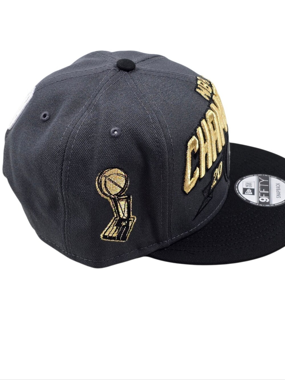 New Era Milwaukee Bucks 2021 NBA Champions Gray Black 9FIFTY Snapback Hat OSFM‎ - Picture 3 of 7